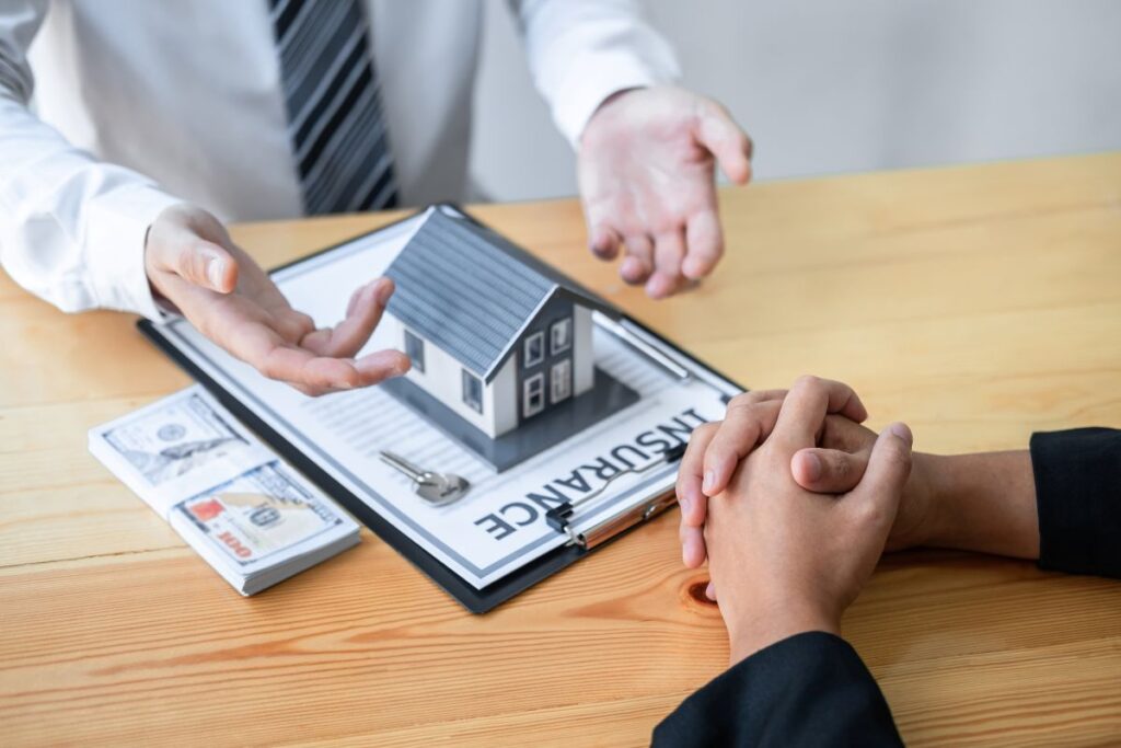 insurance adjuster inspecting property damage